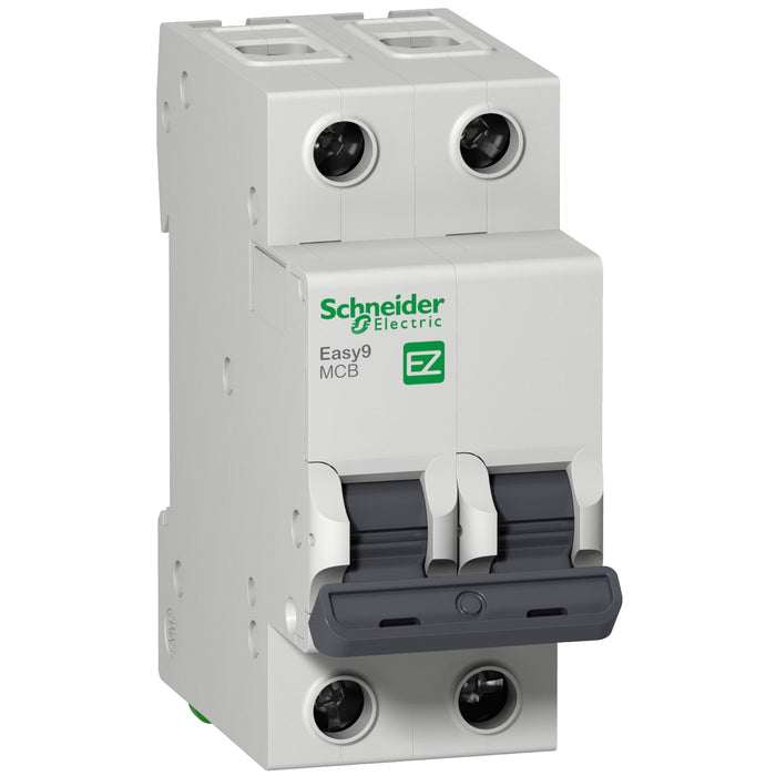 Miniature circuit breaker, Easy9, 2P, 50 A, C curve, 3 kA