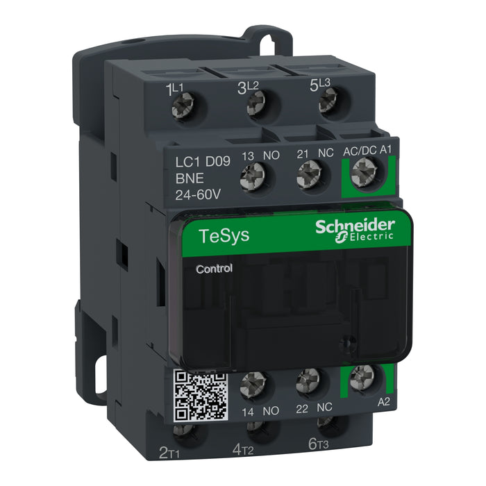 TeSys D contactor 3P 9A AC-3 up to 440V coil 24-60VAC/DC