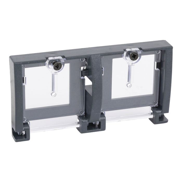 pushbutton transparent cover, locking device