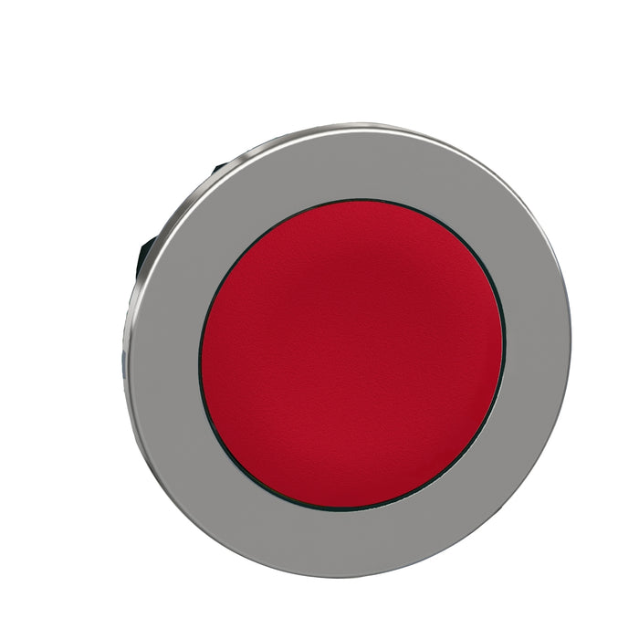 Harmony XB4, Flush mounted push button head, metal, red, Ø30, spring return, unmarked