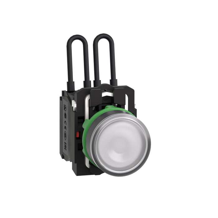 Push to test pilot light, Harmony XB5, 24 V white