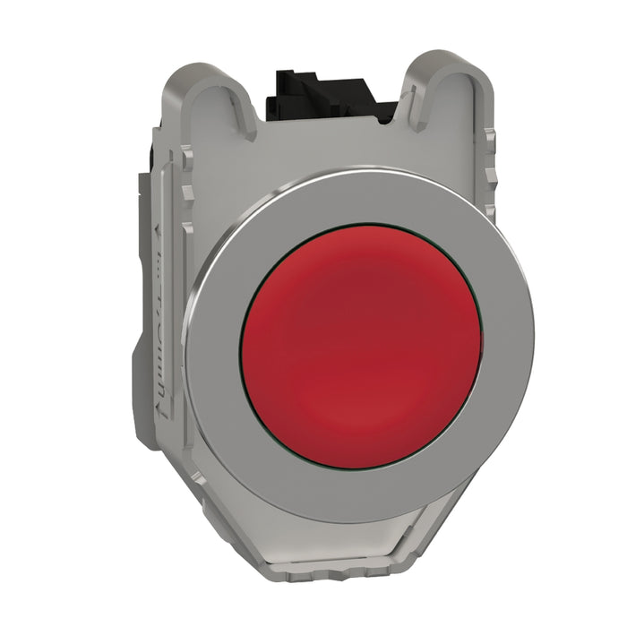 Harmony XB4, Push button flush mounted, metal, red, Ø30, spring return, unmarked, 1 NC