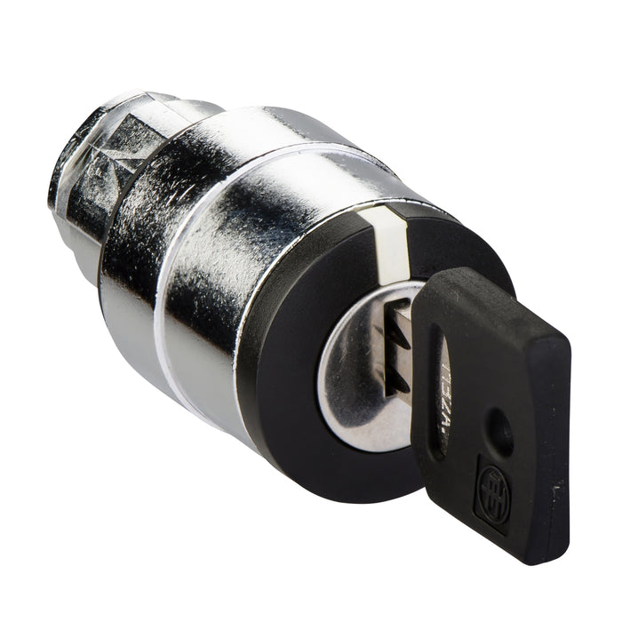 Head for key selector switch, Harmony XB4, Ø22 mm, 2 position specific