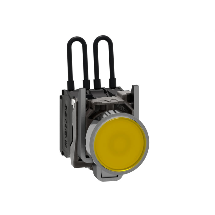 Push to test pilot light, Harmony XB4, 110 120 V Amber