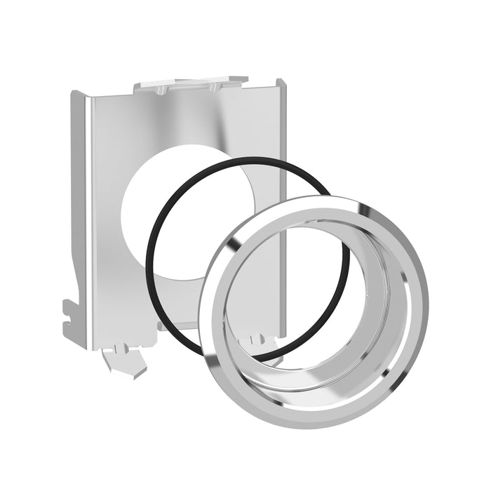 Harmony XB4, Flush mounting kit, metal,black, for selector switch and illuminated push button Ø22
