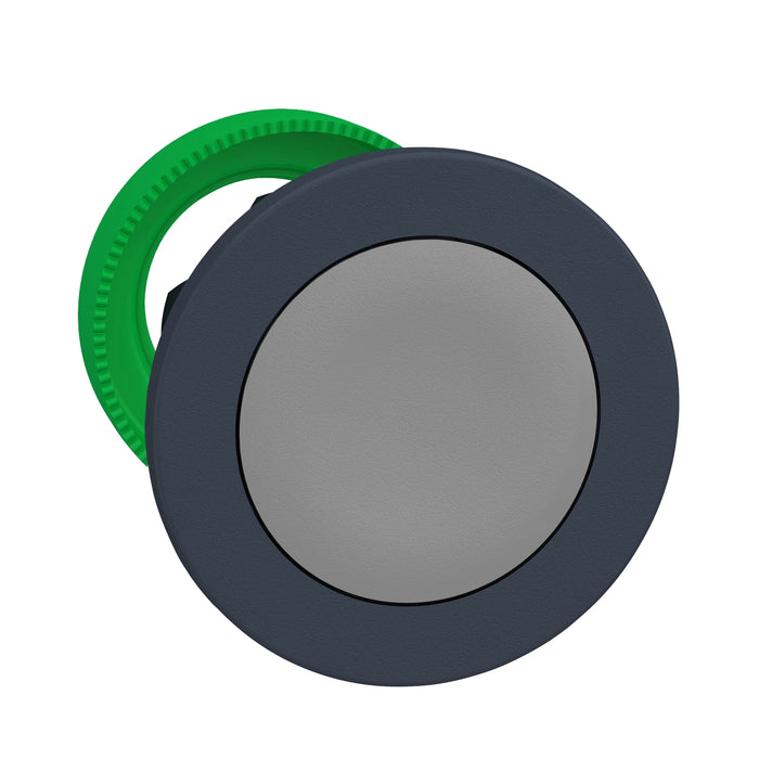 Head for non illuminated push button, Harmony XB5, XB4, flush mounted grey flush caps pushbutton