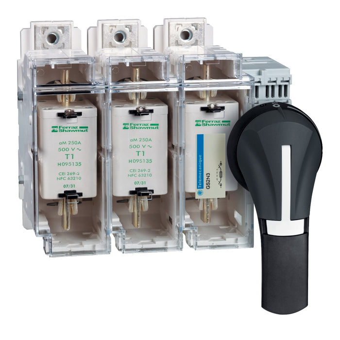 GS2AH530 - External rotary handle, TeSys GS - black external frontal rotary handle,  front mounting, 2 positions I-O, IP65, for GS 100-400A IEC.