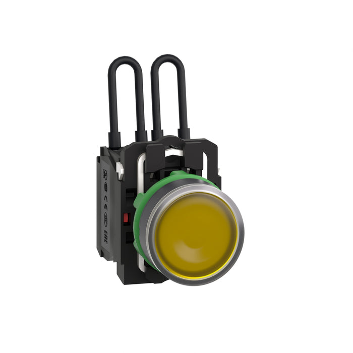 Push to test pilot light, Harmony XB5, 110 120 V amber